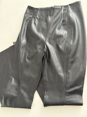 We The Free Black Faux Leather Flare Pants